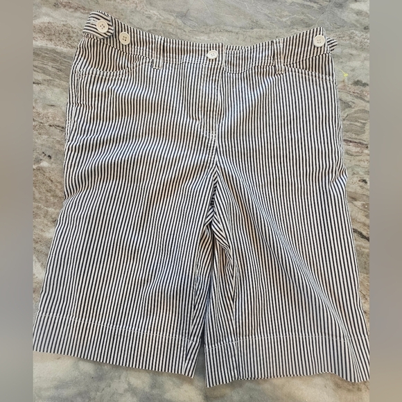 Jones New York Sport Stretch Black White Striped Shorts With Pockets 8 - Picture 2 of 13